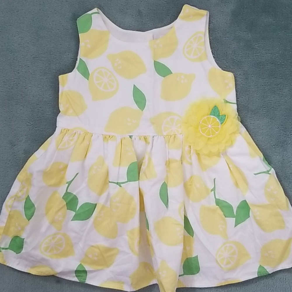 Children's Place yellow lemon dress 18-24 months